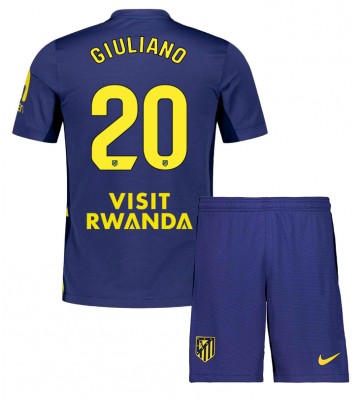 Atletico Madrid Giuliano Simeone #20 Borta Kläder Barn 2025-26 Kortärmad (+ Korta byxor)